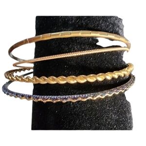 💥4 For $20💥Goldtone Intricate  BanglevBracelet Set